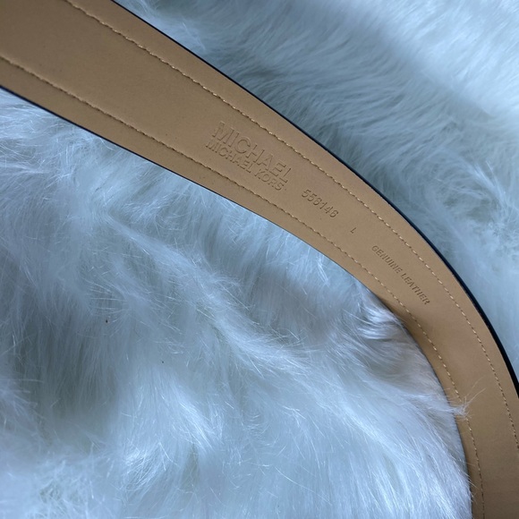 NWT Michael Kors unisex black leather belt size L - Picture 4 of 5